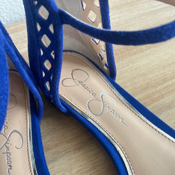 Jessica Simpson Suede Blue Zuka flats, size 7.5M/37.5 - Picture 6 of 8